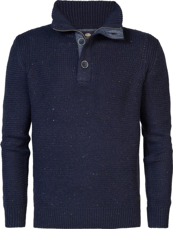 Petrol Industries - Heren Fijngebreide Trui King - Blauw