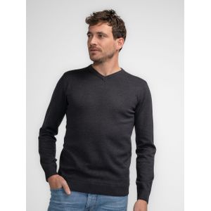 Fijngebreide Trui - V-hals - Effen - Regular Fit - 50% Viscose, 28% Polyester, 22% Nylon