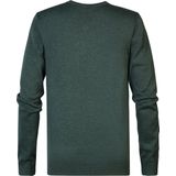 Petrol Industries - Atka - Fijngebreide V-hals Trui - Groen