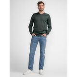 Petrol Industries - Atka - Fijngebreide V-hals Trui - Groen