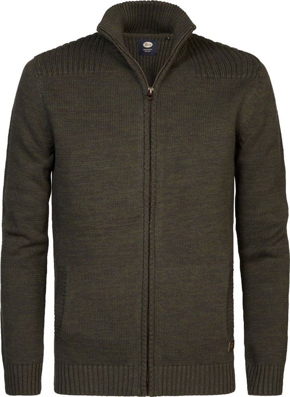 Petrol Industries Heren Gebreid Vest Elim Groen