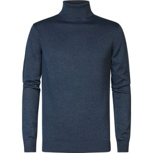 Petrol Industries - Heren Fijngebreide Coltrui Eagle - Blauw - Maat S