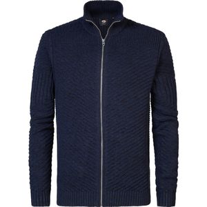 Petrol Industries - Heren Gebreid Vest Nunam - Blauw - Maat XXXL