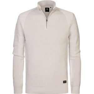 Petrol Half Zip Pullover Ecru - Maat M - Heren - Schipperstrui