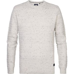 Petrol Industries - Heren Gebreide Kabel Trui Talkeetna - Wit
