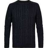 Petrol Industries - Heren Gebreide Kabel Trui Thorne - Blauw