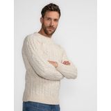 Petrol Industries Heren Gebreide Kabel Trui Thorne Bruin