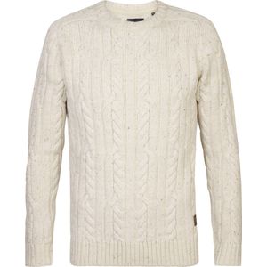 Petrol Industries Heren Gebreide Kabel Trui Thorne Bruin