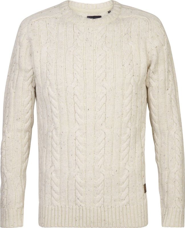 Petrol Industries Heren Gebreide Kabel Trui Thorne Bruin