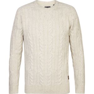 Petrol Industries - Heren Gebreide Kabel Trui Thorne - Bruin