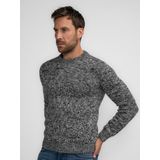 Gebreide Trui - Gemêleerd - Grof Breiwerk - Ronde Hals - 50% Katoen, 50% Acryl