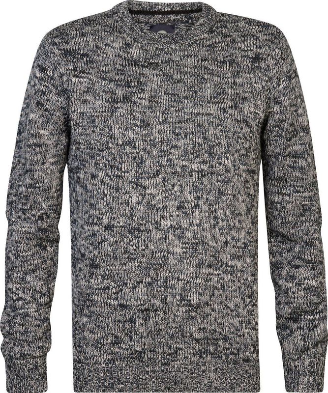 Gebreide Trui - Gemêleerd - Grof Breiwerk - Ronde Hals - 50% Katoen, 50% Acryl