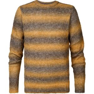 Petrol Industries - Heren Gestreepte Trui Brooks - Bruin - Maat L