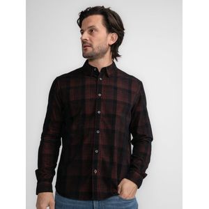 Petrol Industries - M-3040-SIL411 - Overhemd - Rood - Lange Mouw - Slim Fit - 100% Katoen