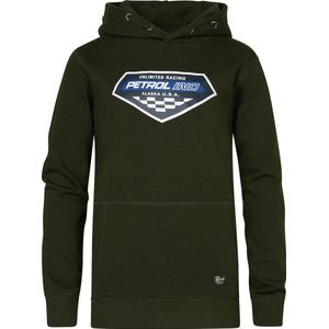 Petrol Industries - Jongens Artwork Hoodie WhiteMountain - Bruin