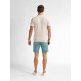 Petrol - Knitted Polo - Poloshirt - Ecru - Regular-fit, Nylon en Katoen