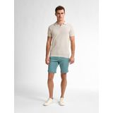 Petrol - Knitted Polo - Poloshirt - Ecru - Regular-fit, Nylon en Katoen