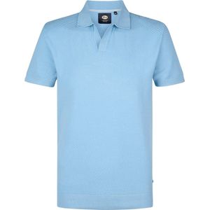Petrol Industries - Heren Gebreide Polo Surf - Blauw - Maat XXXL