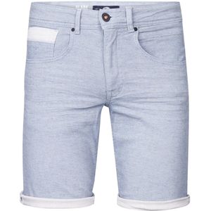 Denim Short - Blauw - Katoenmix - Regular Fit - Rits- en Knoopsluiting
