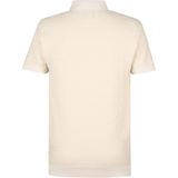 Petrol Industries - Heren Gebreide Polo - Oceanstone - Wit - 85% Katoen, 15% Nylon