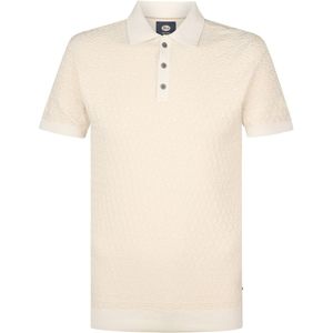 Knitted Polo Oceanstone Ecru - Größe 3XL