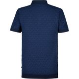 Gebreid Poloshirt - Jacquard - Gestreepte Structuur - 85% Katoen, 15% Nylon