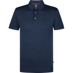 Petrol Industries - Gebreide Polo - Blauw - Regular Fit