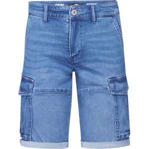 Petrol Industries - Heren Torino Cargo Short Denim Zephyr - Blauw - Maat S