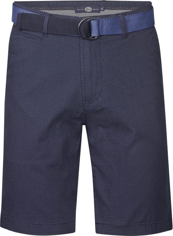 Petrol Industries - Chino Short Crestway - Blauw - 77% Katoen, 20% Recycled Katoen, 3% Elastaan