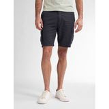 Petrol Industries - Men Shorts Cargo - Antraciet - 55% Linnen, 45% Katoen, Elastische Tailleband
