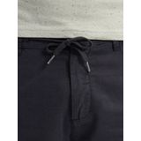 Petrol Industries - Men Shorts Cargo - Antraciet - 55% Linnen, 45% Katoen, Elastische Tailleband