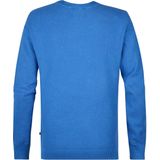 Gebreide Trui - Ronde Hals - Blauw - 100% Biologisch Katoen