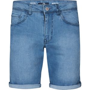 Korte Broeken - Blauw Denim - Regular Pasvorm - Knoopsluiting