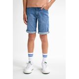 Petrol Industries - Bassano Denim Short - Blauw - Korte Spijkerbroeken - 98% Katoen, 2% Elastaan