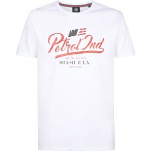 Petrol Industries - Heren Artwork T-shirt Tropic - Wit - Maat S