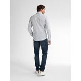 Petrol Industries - All-over Print Overhemd - Wit - Poplin Stretchstof