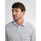 Petrol Industries - All-over Print Overhemd - Wit - Poplin Stretchstof