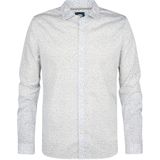 Petrol Industries - All-over Print Overhemd - Wit - Poplin Stretchstof