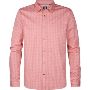 Petrol Industries - All-over Print Overhemd - Roze - Katoen en Elastaan