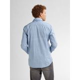 Petrol Industries - All-over Print Overhemd - Blauw - Slim Fit - Lange Mouwen