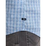Petrol Industries - All-over Print Overhemd - Blauw - Slim Fit - Lange Mouwen