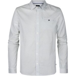 Petrol Industries - Marinafront - Overhemd - Wit - Slim Fit - Lange Mouwen