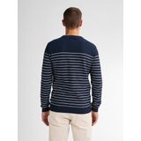 Petrol Industries - Palm - Gestreepte Trui - Blauw