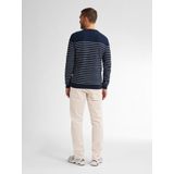 Petrol Industries - Palm - Gestreepte Trui - Blauw