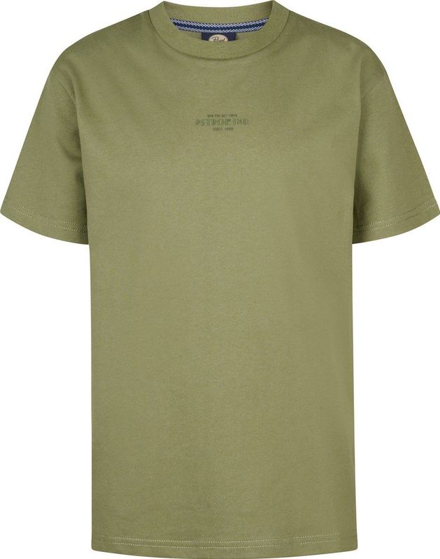 Petrol - T-shirt - Katoen - Petrol-logo Print - Korte Mouwen - Ronde Hals