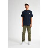Petrol Industries - Jongens Backprint T-shirt Schooner - Blauw - Maat 140