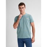 Petrol - Knitted T-Shirt Mahi - T-Shirt - Blauw - Katoen - Regular-fit