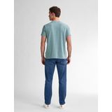 Petrol - Knitted T-Shirt Mahi - T-Shirt - Blauw - Katoen - Regular-fit