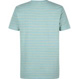 Petrol - Knitted T-Shirt Mahi - T-Shirt - Blauw - Katoen - Regular-fit