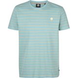 Petrol - Knitted T-Shirt Mahi - T-Shirt - Blauw - Katoen - Regular-fit